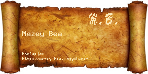Mezey Bea névjegykártya